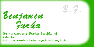 benjamin furka business card